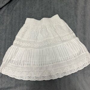 dELiA*s White Eyelet A-Line Skirt